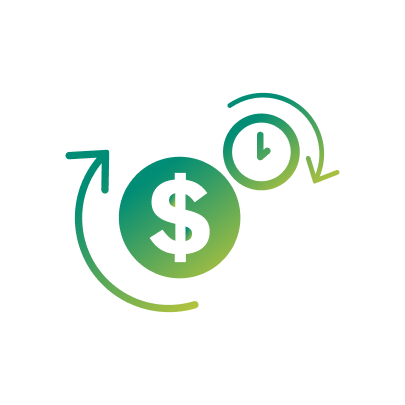 Icon of money sign and upside down 1